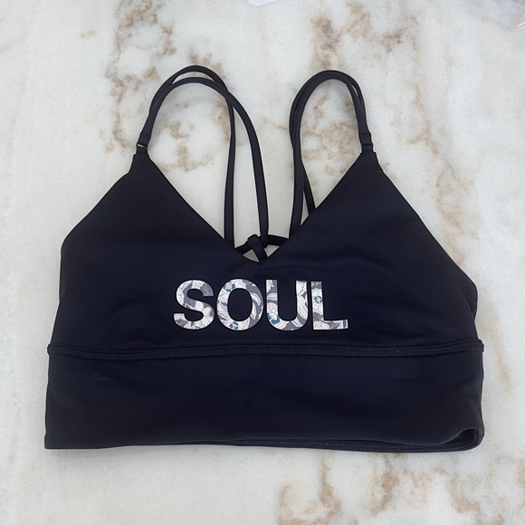 Lululemon Soulcycle Uncaged Black Sports Bra, Size 2, for Active Women - Picture 1 of 5